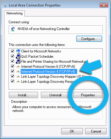 Changing Dns Server Settings In Microsoft Windows Vista