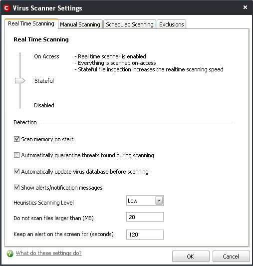 Disable onaccess scan registry