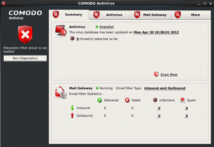 run comodo antivirus in terminal linux