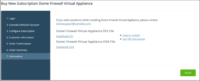 Add Comodo Dome Firewall Virtual Appliance Virtual Firewall Appliance Comodo
