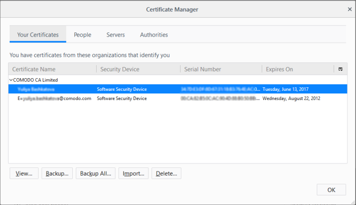 Comodo revoke ssl certificate vnc server vs viewer