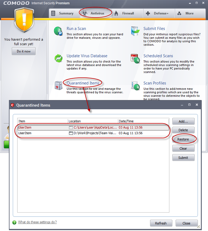 antivirus quarantine definition