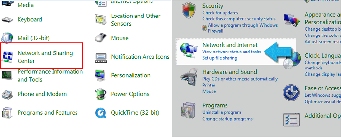 Enable Connection Sharing Vista