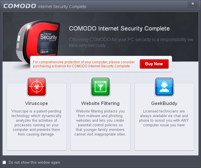 Comodo silent installation of exe