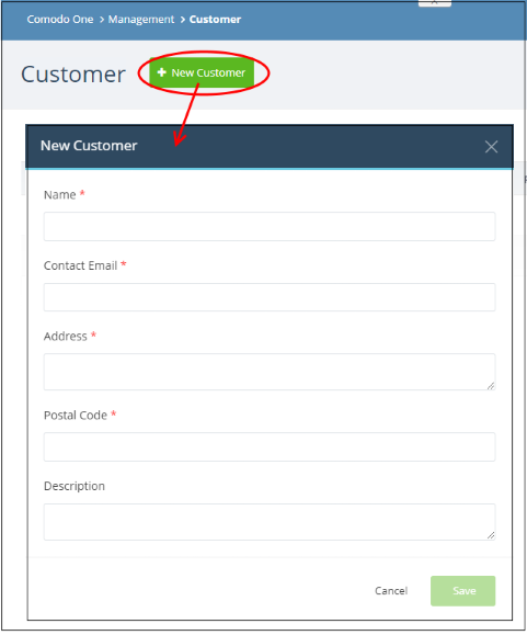 Manage Companies, Managed Desktop Services, Comodo One Module | COMODO