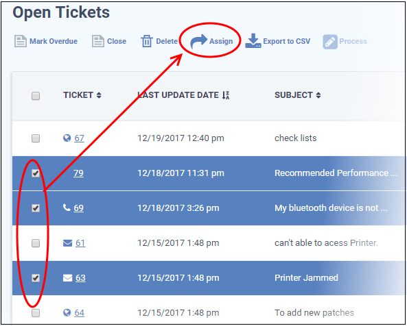 Manage Tickets - Comodo One, Patch Management, Service Desk Management
