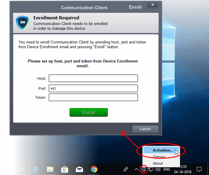 em client free demo has expired